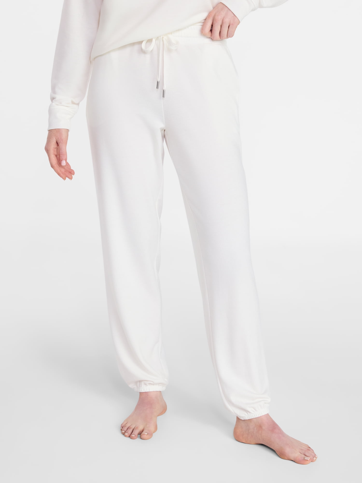 Joyspun Women's French Terry Knit Bridal Jogger Sleep Pants, 29'' Inseam, Sizes XS-3X