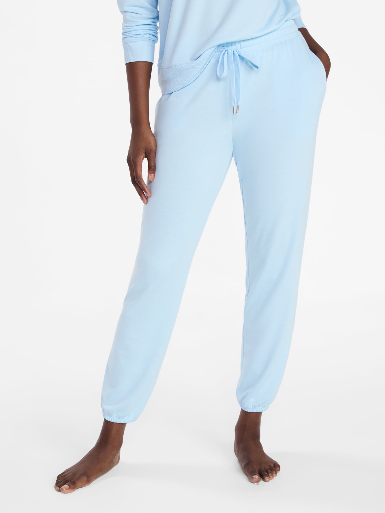 Joyspun Women's French Terry Knit Bridal Jogger Sleep Pants, 29'' Inseam, Sizes XS-3X
