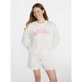 thumbnail image 1 of Joyspun Women's French Terry Knit Bridal Long Sleeve Sleep Top, Sizes XS to 3X, 1 of 6