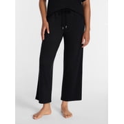 Joyspun Womens French Terry Knit Sleep Capri Pants, 25  Inseam, Sizes XS-3X