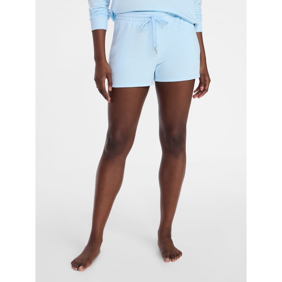 Joyspun Women's French Terry Knit Bridal Sleep Shorts, 3” Inseam, Sizes XS-3X