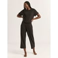 thumbnail image 1 of Joyspun Women's French Terry Short Sleeve Top and Capri Pants Set, 2-Piece, Sizes XS-3X, 1 of 5