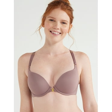 Joyspun Women’s Front Close Racerback Push Up Bra, Sizes 34A to 38D
