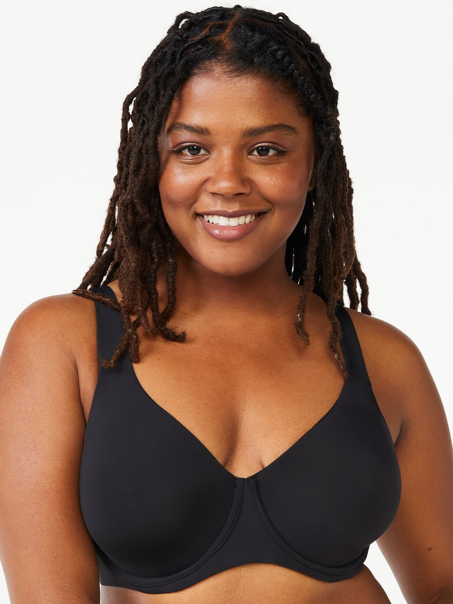  - - BLACK Cotton Rich Cool Comfort Smoothing Full Cup Bra - Size 34 to  42 (A-B-C