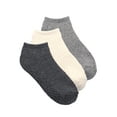 thumbnail image 1 of Joyspun Women's Full Terry Low-Cut Socks with Grippers, 3-Pack, Shoe Sizes 4-10, 1 of 6
