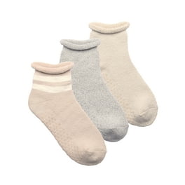 Joyspun Women's Knit Slipper Socks, 2-Pack, Size 4-10