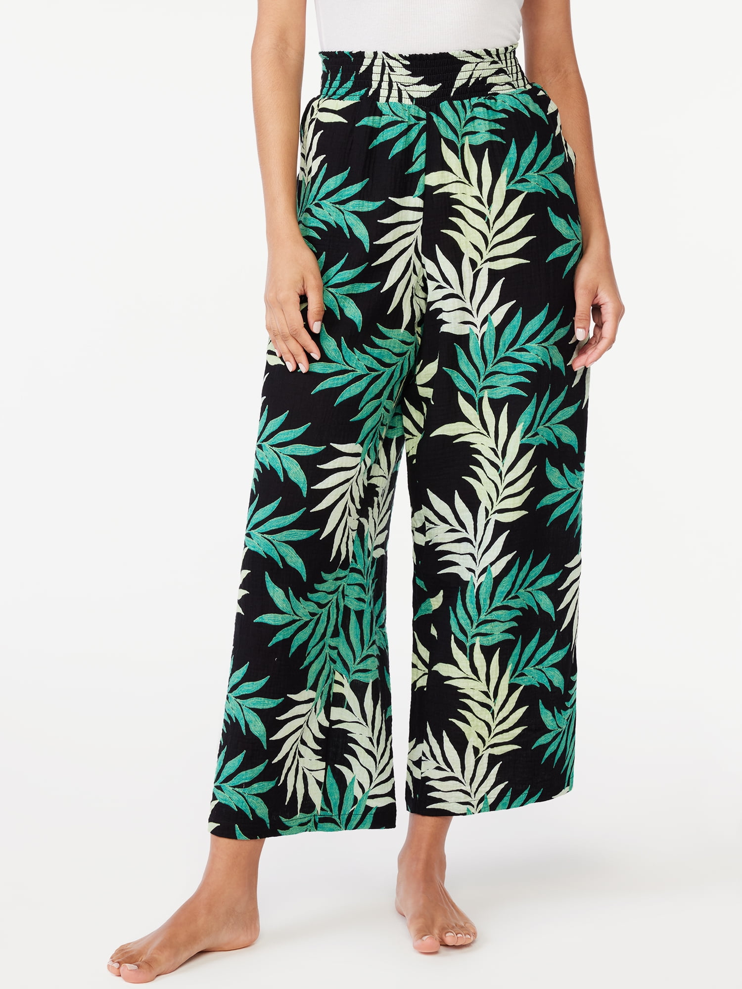 Joyspun Women's Gauze Sleep Pants, Sizes S to 3X