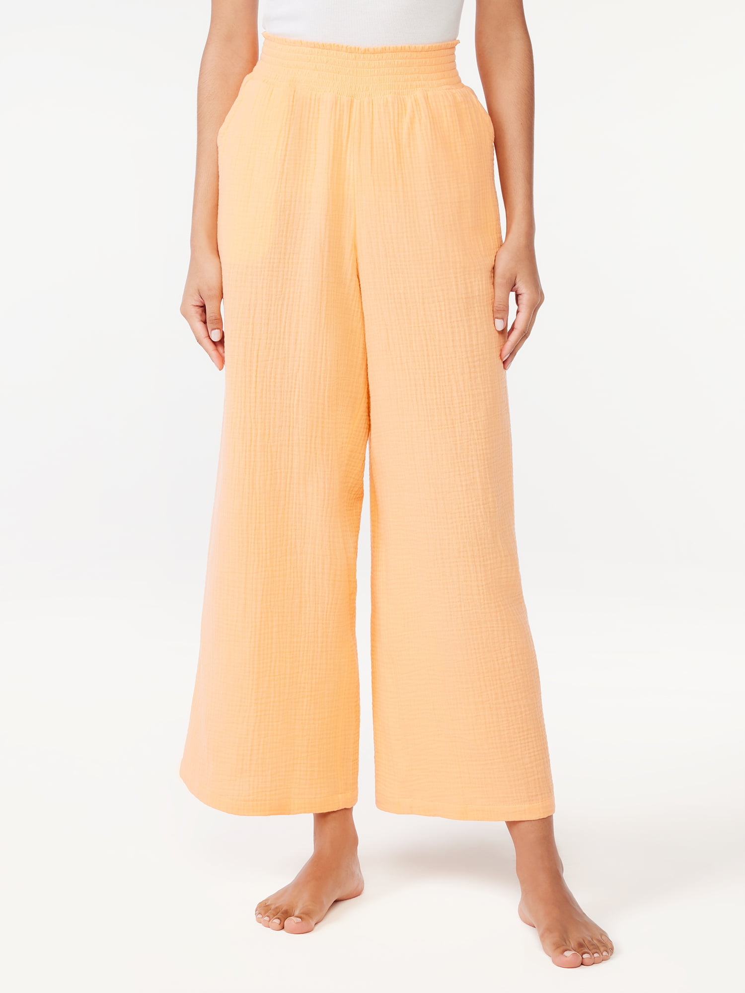 Joyspun Women's Gauze Sleep Pants, Sizes S to 3X