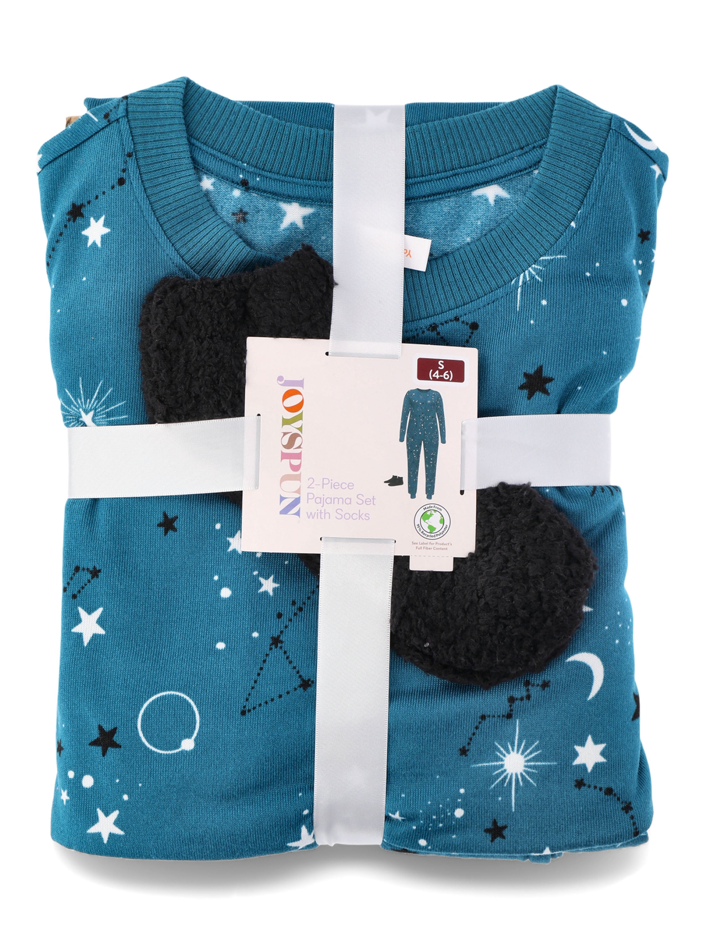 Joyspun women s pajama top joggers and socks gift set 3 piece sizes