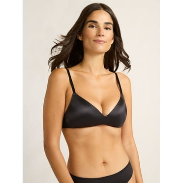 Joyspun Women's Glossy Shine Wirefree Bra, Sizes S-XXXL