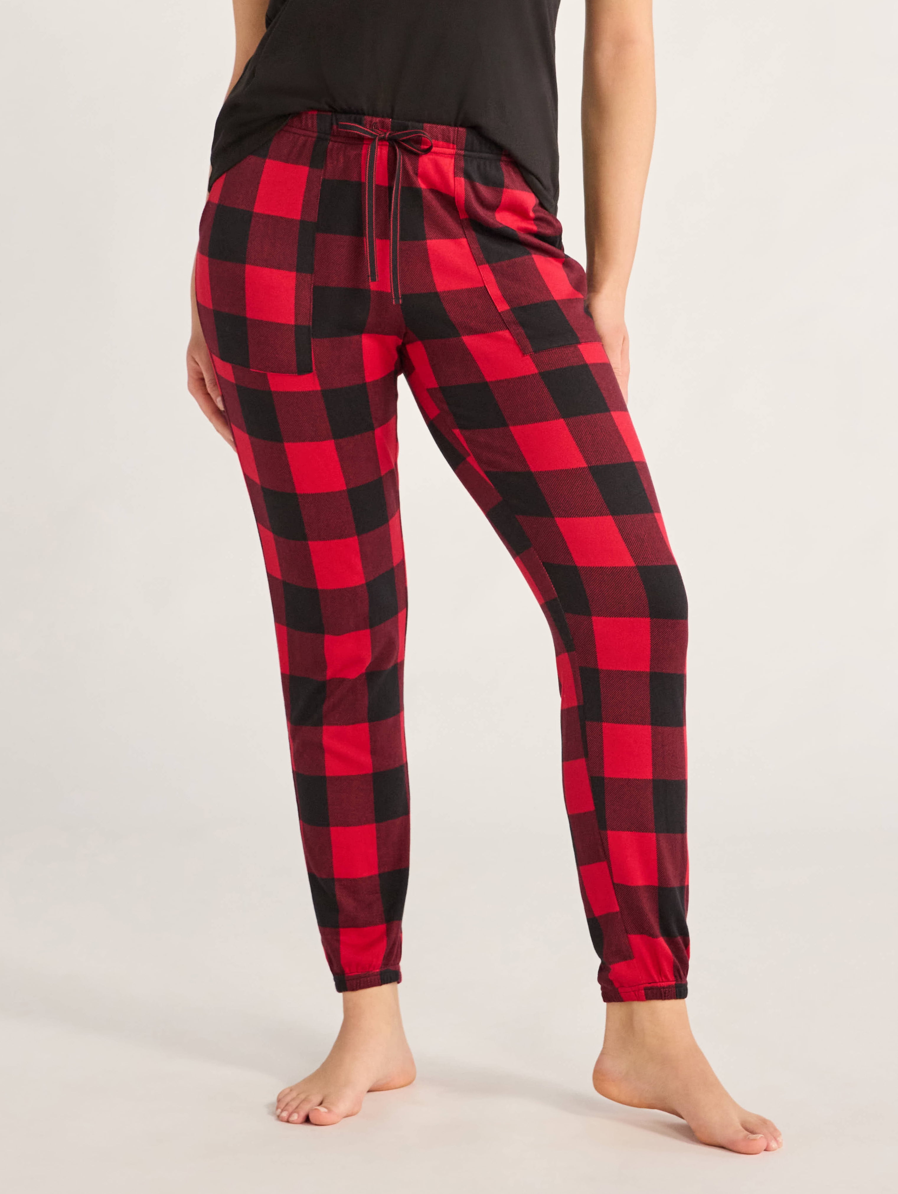 Knit Pants in Charcoal/Red Medical Stitch Knit Pants in Charcoal/Red Medical Stitch
