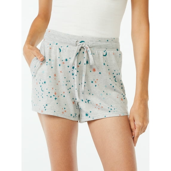 Joyspun Women's Hacci Knit Sleep Shorts, Sizes S to 3X