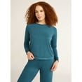 thumbnail image 1 of Joyspun Women’s Hacci Knit Sleep Top with Long Sleeves, Sizes XS-3X, 1 of 6