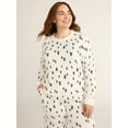 thumbnail image 1 of Joyspun Women’s Hacci Knit Tree Print Sleep Top with Long Sleeves, Sizes XS-3X, 1 of 6