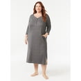 thumbnail image 1 of Joyspun Women's Hacci Knit V-Neck Chemise, Sizes S to 3X, 1 of 4