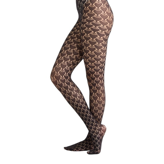 Joyspun Women's Heart Fishnet Tights, 1-Pack, Sizes S-XXL