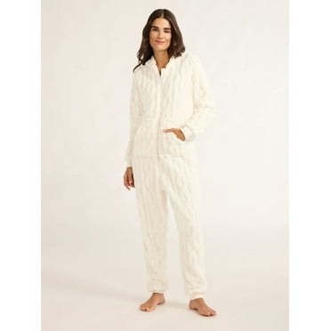 Joyspun Women's Hooded Jacquard Union Suit, Size XS- 3X