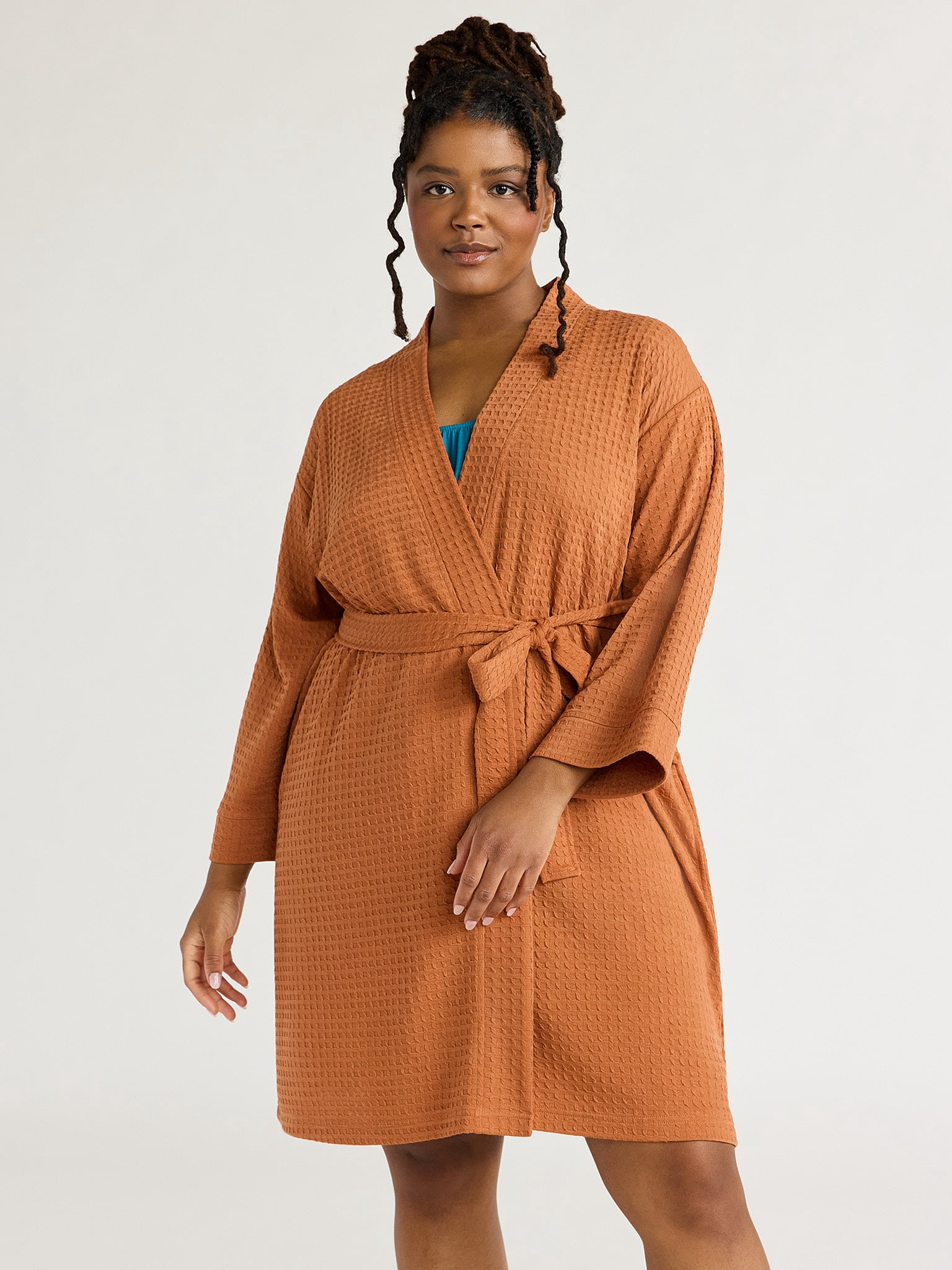 Joyspun Women's Kimono Robe, Size S to 3X
