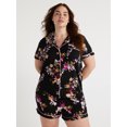 thumbnail image 1 of Joyspun Women's Dreamy Soft Collection Notch Collar Top and Shorts Pajama Set, 2-Piece, Sizes XS-3X, 1 of 7