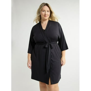 Joyspun Women’s Dreamy Soft Collection Knit Robe, Sizes S/M to 2X/3X