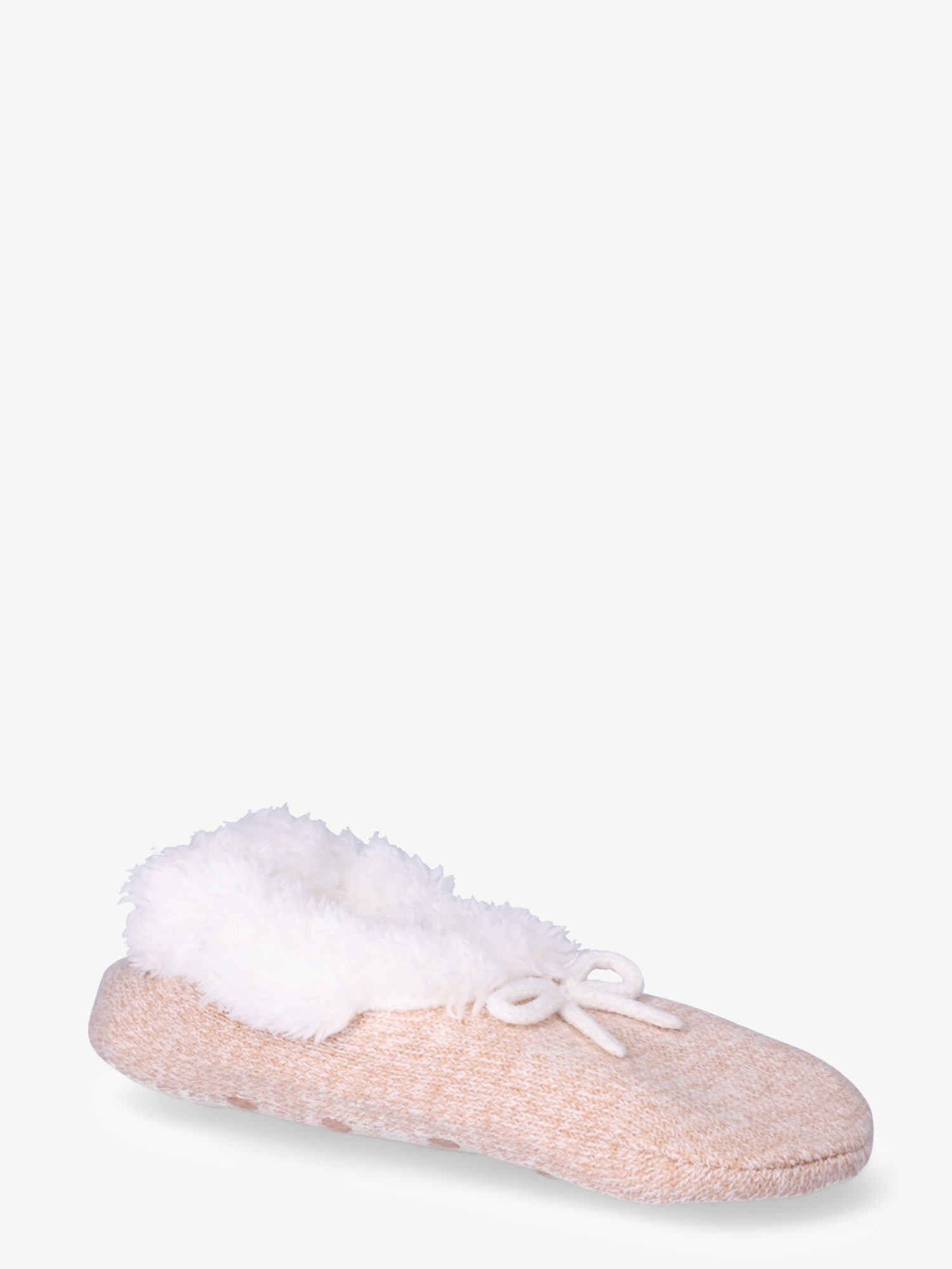 Joyspun Women's Knit Slipper Socks, 2Pack, Size 410