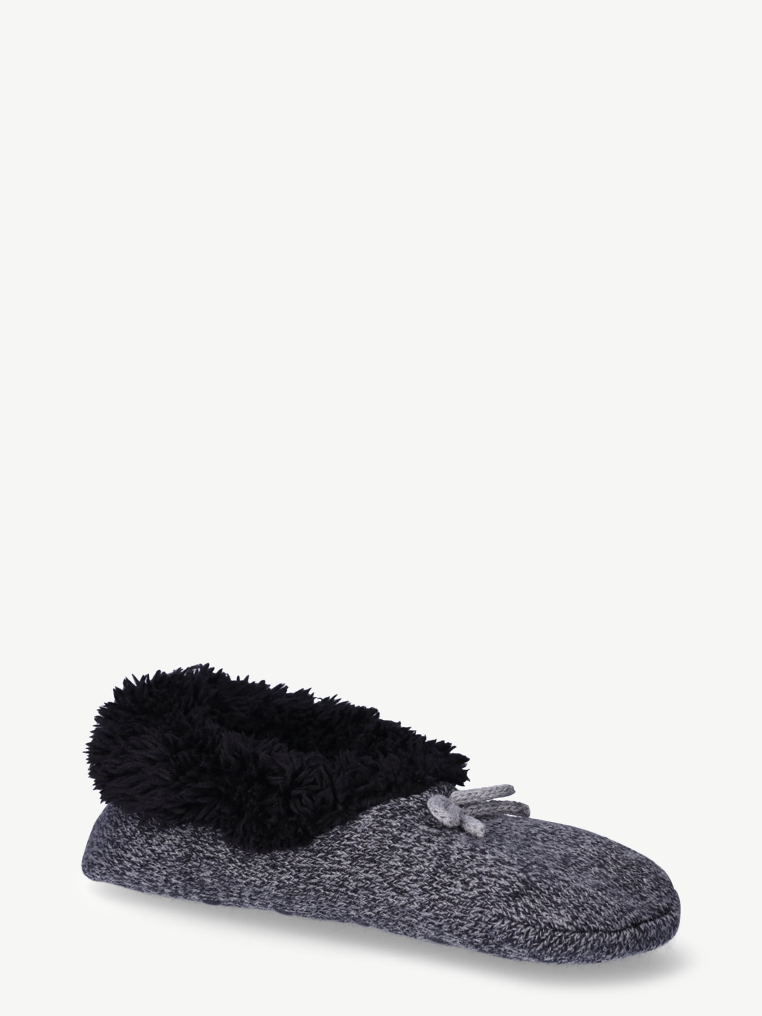 Joyspun Women's Knit Slipper Socks, 2-Pack, Size 4-10