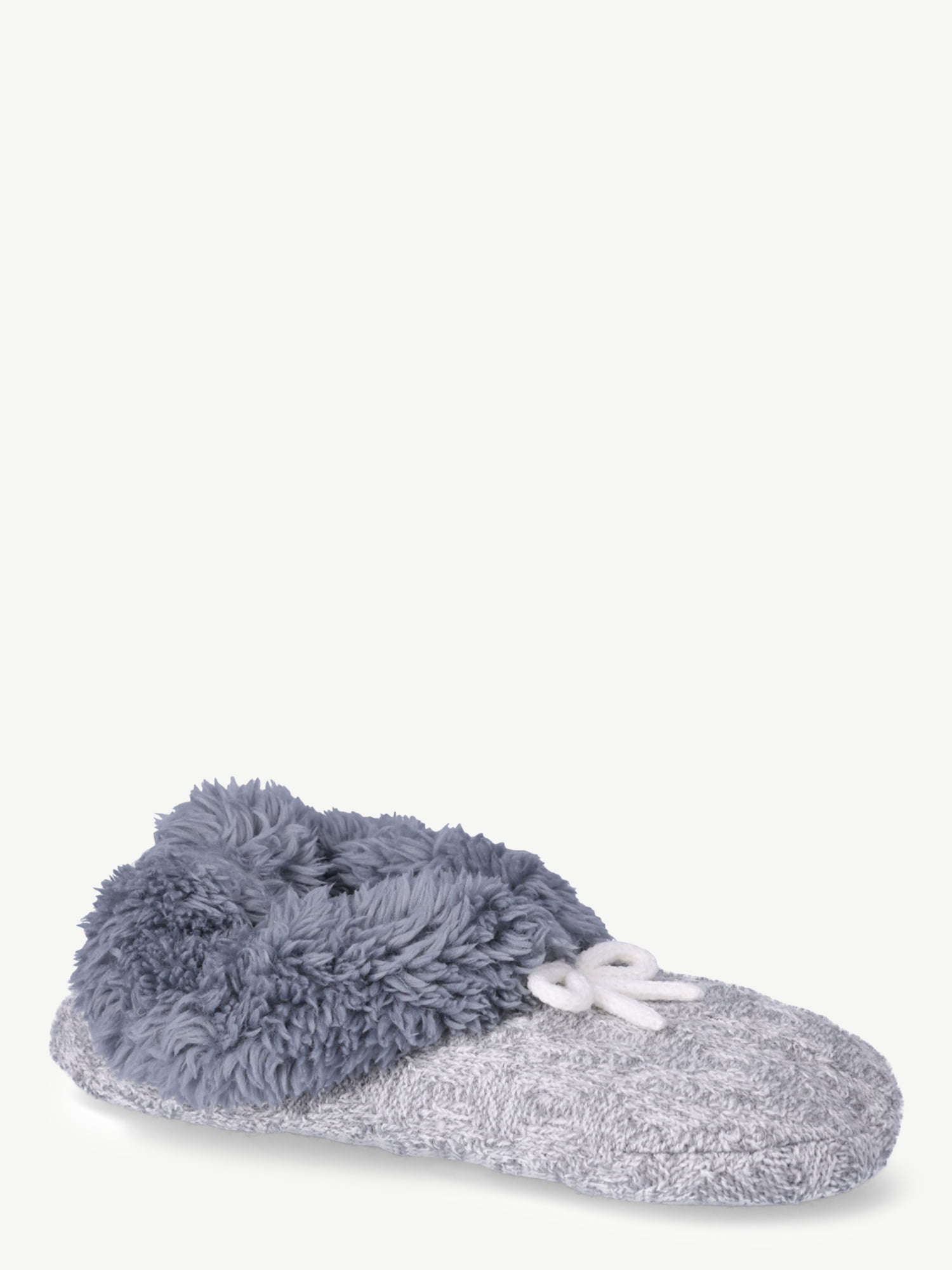 Joyspun Women's Knit Slipper Socks, 2Pack, Size 410