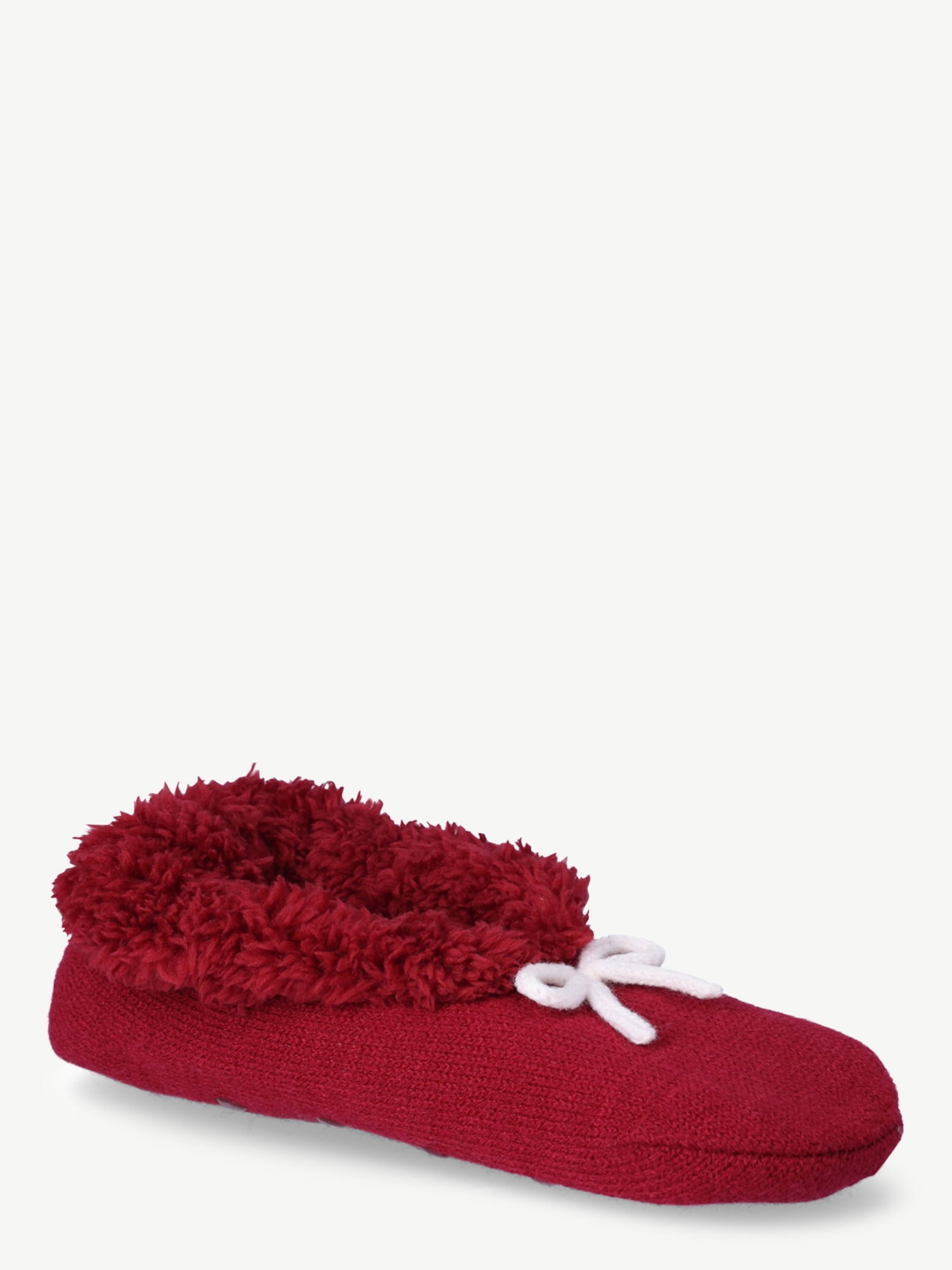 Joyspun Women's Knit Slipper Socks, 2Pack, Size 410