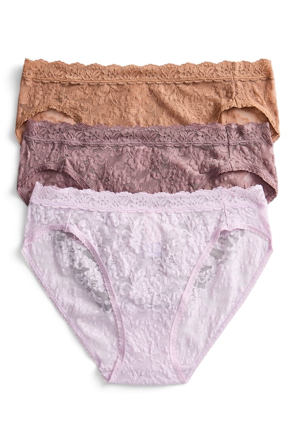 Women's Lace Cheeky Panties, 3-Pack, Sizes XS-3XL