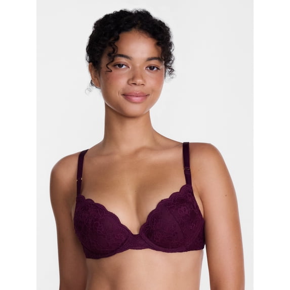 Joyspun Women's Lace Push Up Bra, Sizes 34A-40D