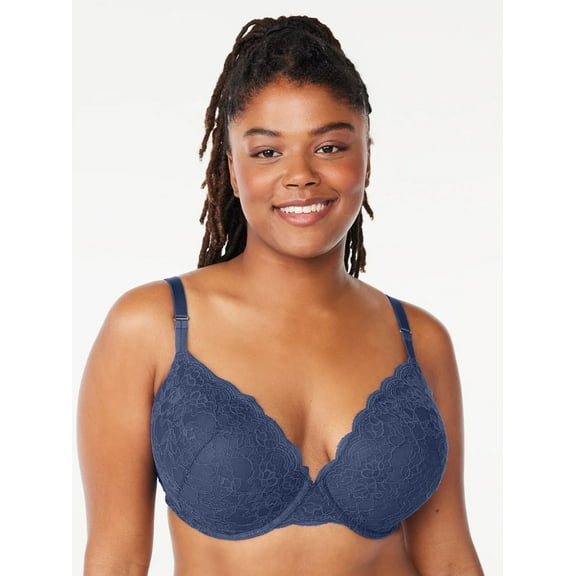Joyspun Women's Lace Push Up Bra, Sizes 34A to 40D