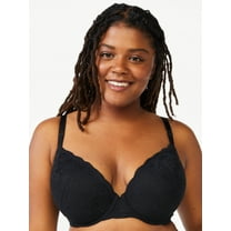 Joyspun Women's Lace Push Up Bra, Sizes 34A to 40D