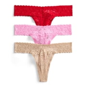 Women's Lace Thong Panties, 3-Pack, Sizes XS-3XL