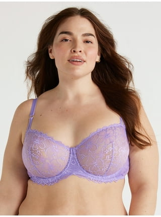 Aislor Women's Sheer Lace 1/4 Cup Underwired Shelf Bra Balconette Unlined  See Through Bralette