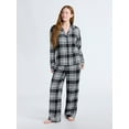 thumbnail image 1 of Joyspun Women's Long Sleeve Flannel Sleep Top and Pants Pajama Set, 2-Piece, Sizes XS-3X, 1 of 5