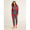 thumbnail image 1 of Joyspun Women’s Long Sleeve Tee and Jogger Pants Pajama Set, 2-Piece, Sizes S-3X, 1 of 6
