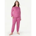 thumbnail image 1 of Joyspun Women’s Long Sleeve Tee and Joggers, 2-Piece Pajama Set, Sizes S-3X, 1 of 6