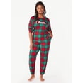thumbnail image 1 of Joyspun Women’s Long Sleeve Tee and Joggers, 2-Piece Pajama Set, Sizes S-3X, 1 of 5