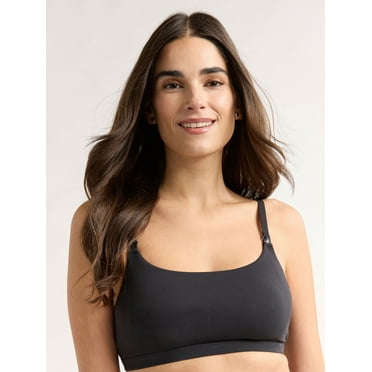 Joyspun Women's Maternity Fit Stretch Nursing Bralette, Sizes S-3XL