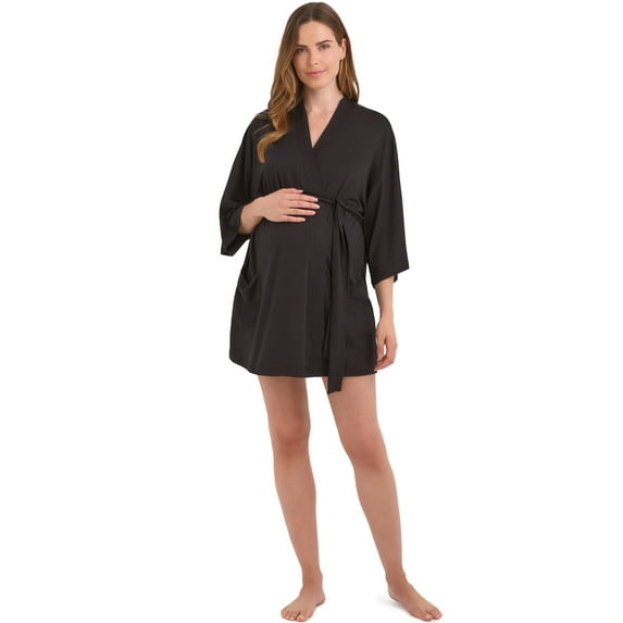 Joyspun Women's Maternity Kimono Robe, Sizes S-XXXL