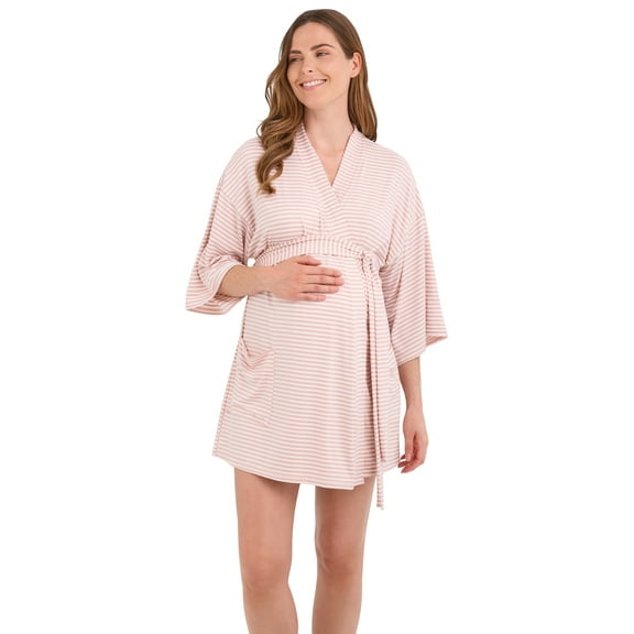 Joyspun Women's Maternity Kimono Robe, Sizes S-XXXL