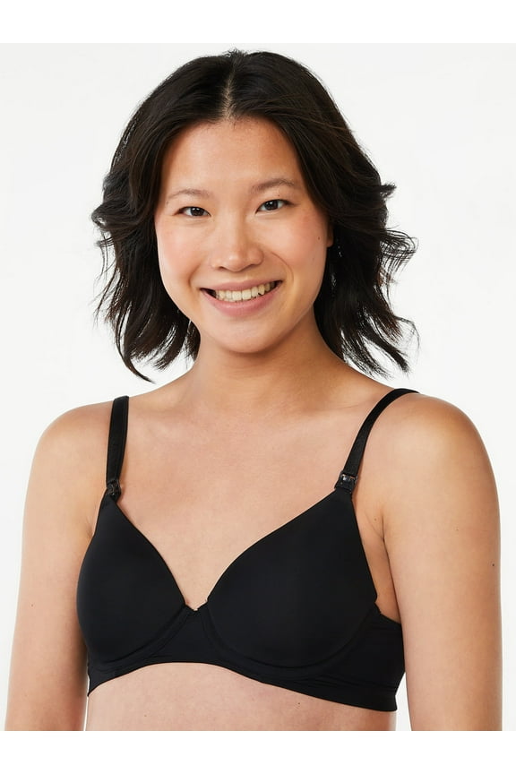 Women's Maternity Nursing T-Shirt Bra with Flex Cup, Sizes 34B to 40DDD