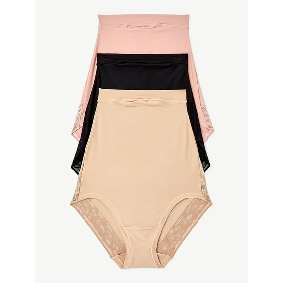 Joyspun Women’s Maternity Over-the-Belly Ultra Stretchy Support Underwear, 3-Pack, Sizes S-XXXL