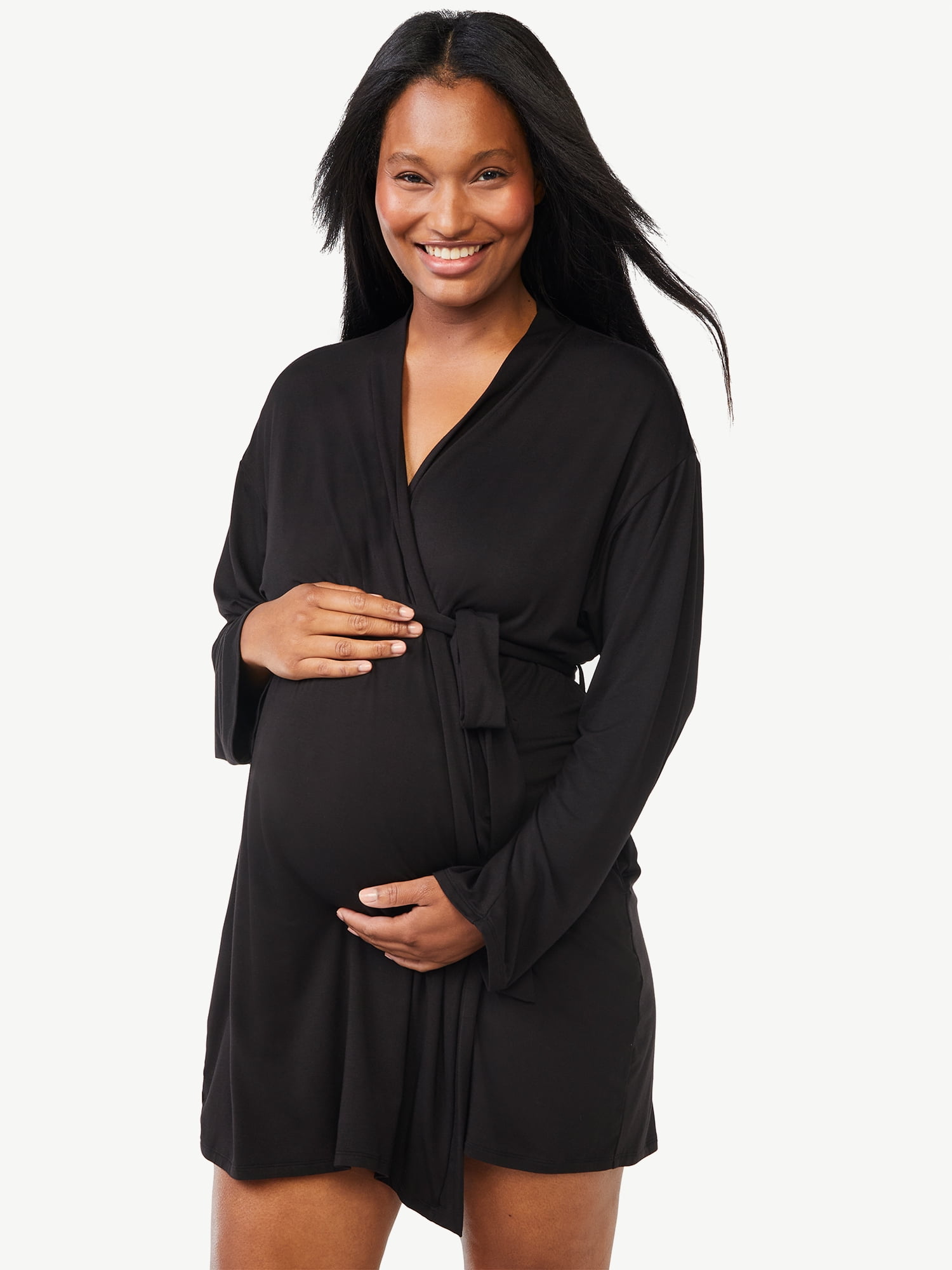 Joyspun Women's Maternity Robe, Sizes S to 3X 