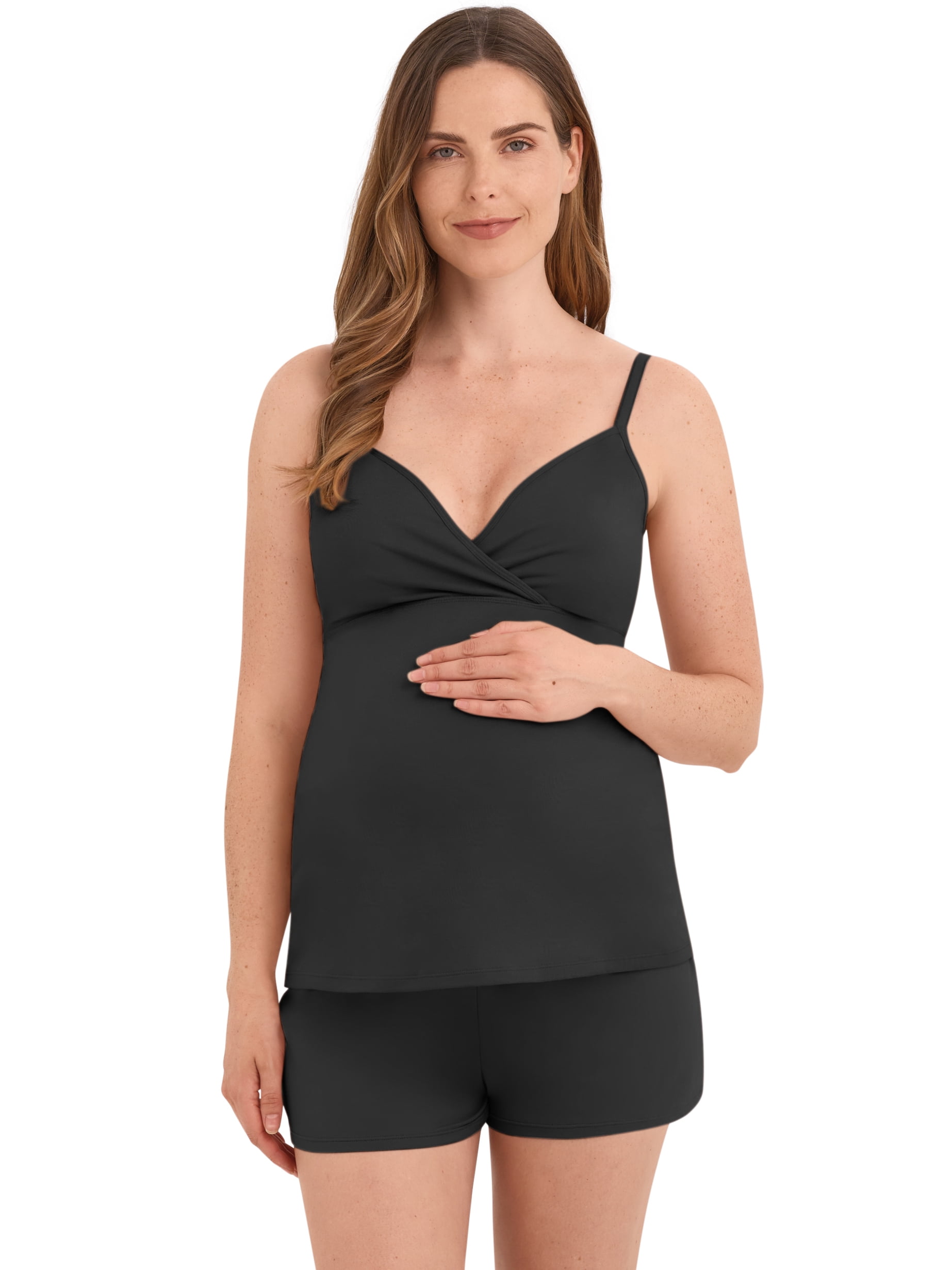 Women's Maternity Rollover Sleep Shorts, Sizes S-3XL
