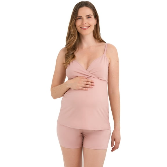 Joyspun Women's Maternity Rollover Sleep Shorts, Sizes S-3XL