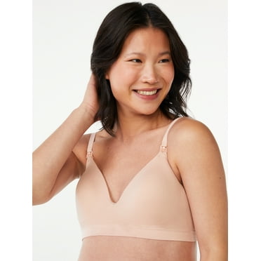 Joyspun Women's Maternity Seamless Nursing Bra with Flex Panel, Sizes S to 3X