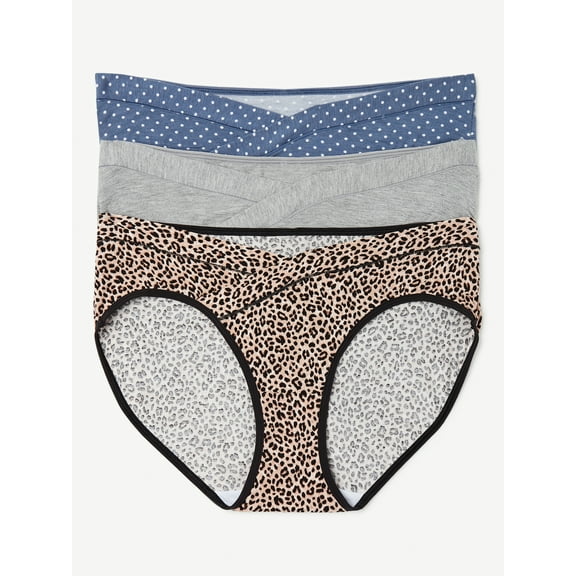 Joyspun Women’s Maternity Under-the-Belly Full Coverage Underwear, 3-Pack, Sizes S-XXXL