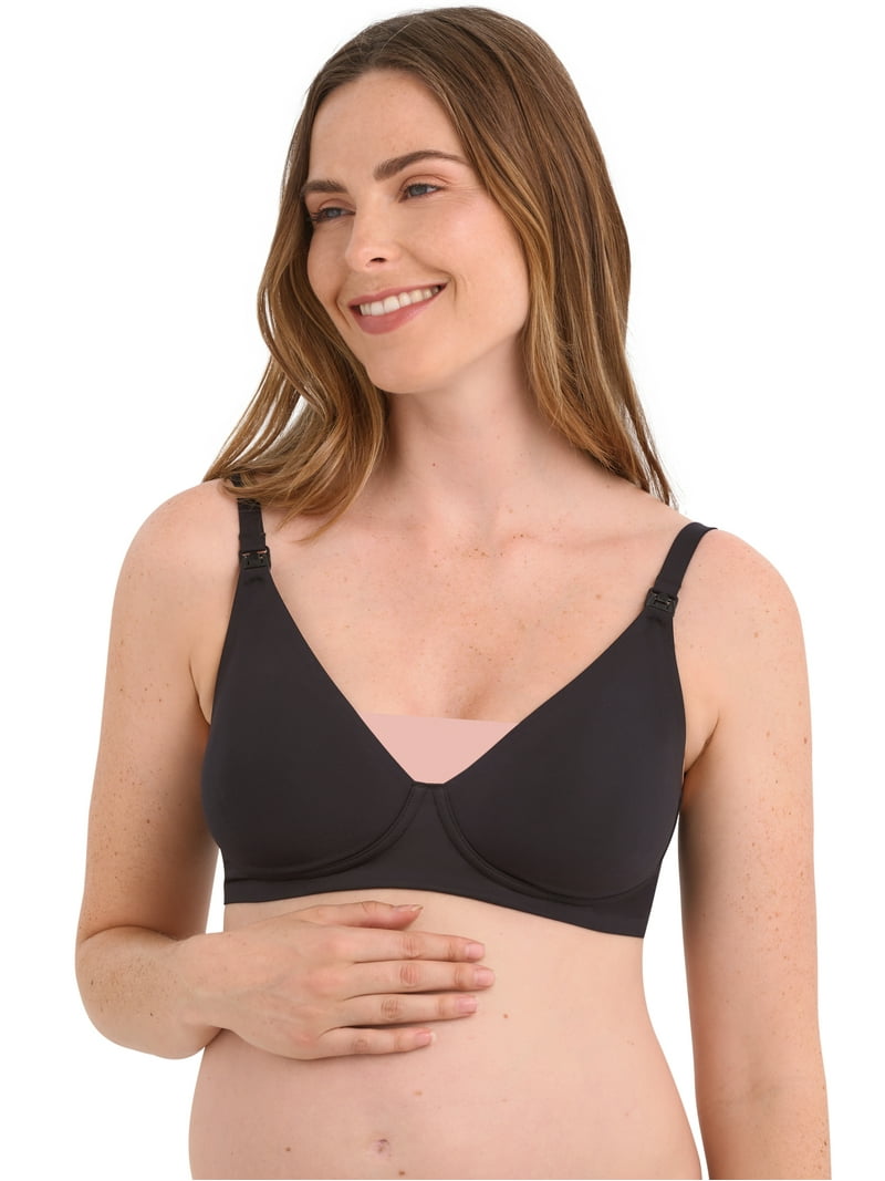 Joyspun Women's Maternity Wireless Bonded Nursing Bra, Supportive