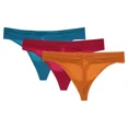 thumbnail image 1 of Joyspun Women's Micro Thong Panties, 3-Pack, Sizes XS-3XL, 1 of 4